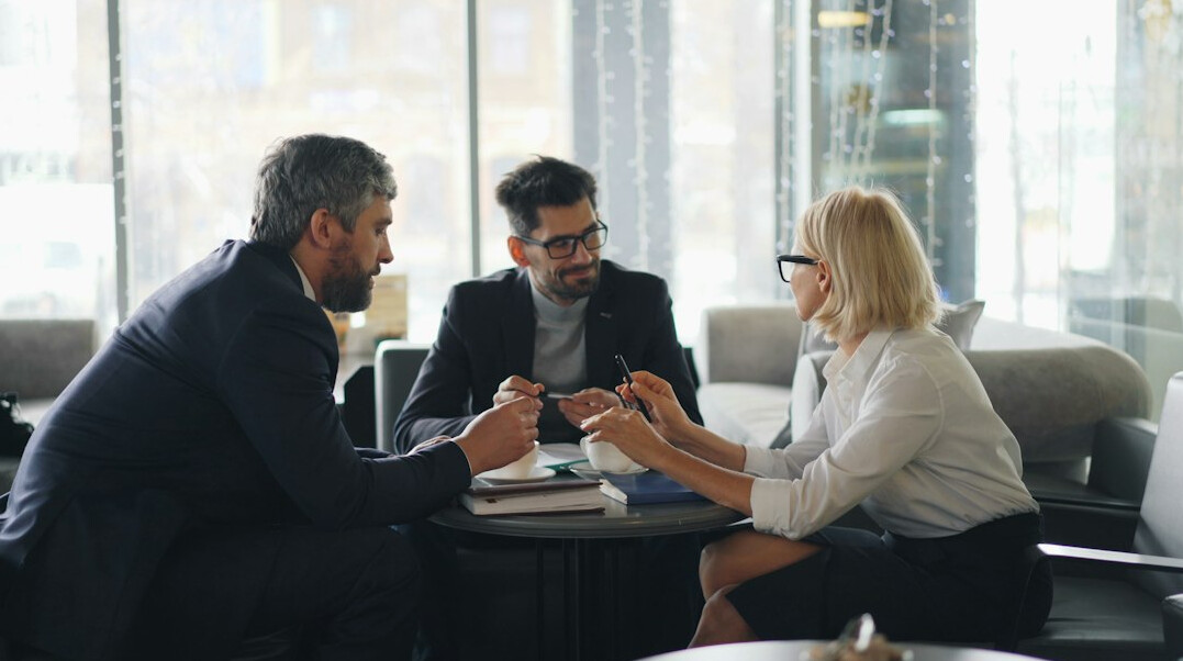 business professionals in meeting