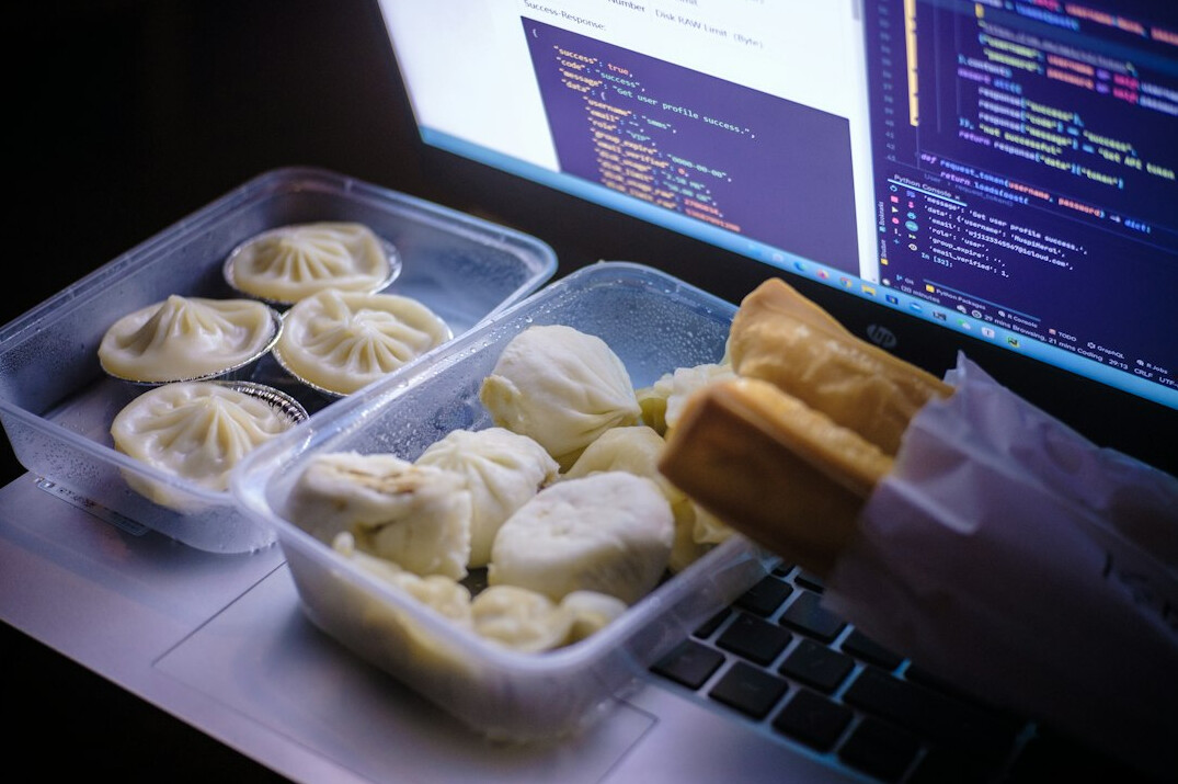 coding on laptop