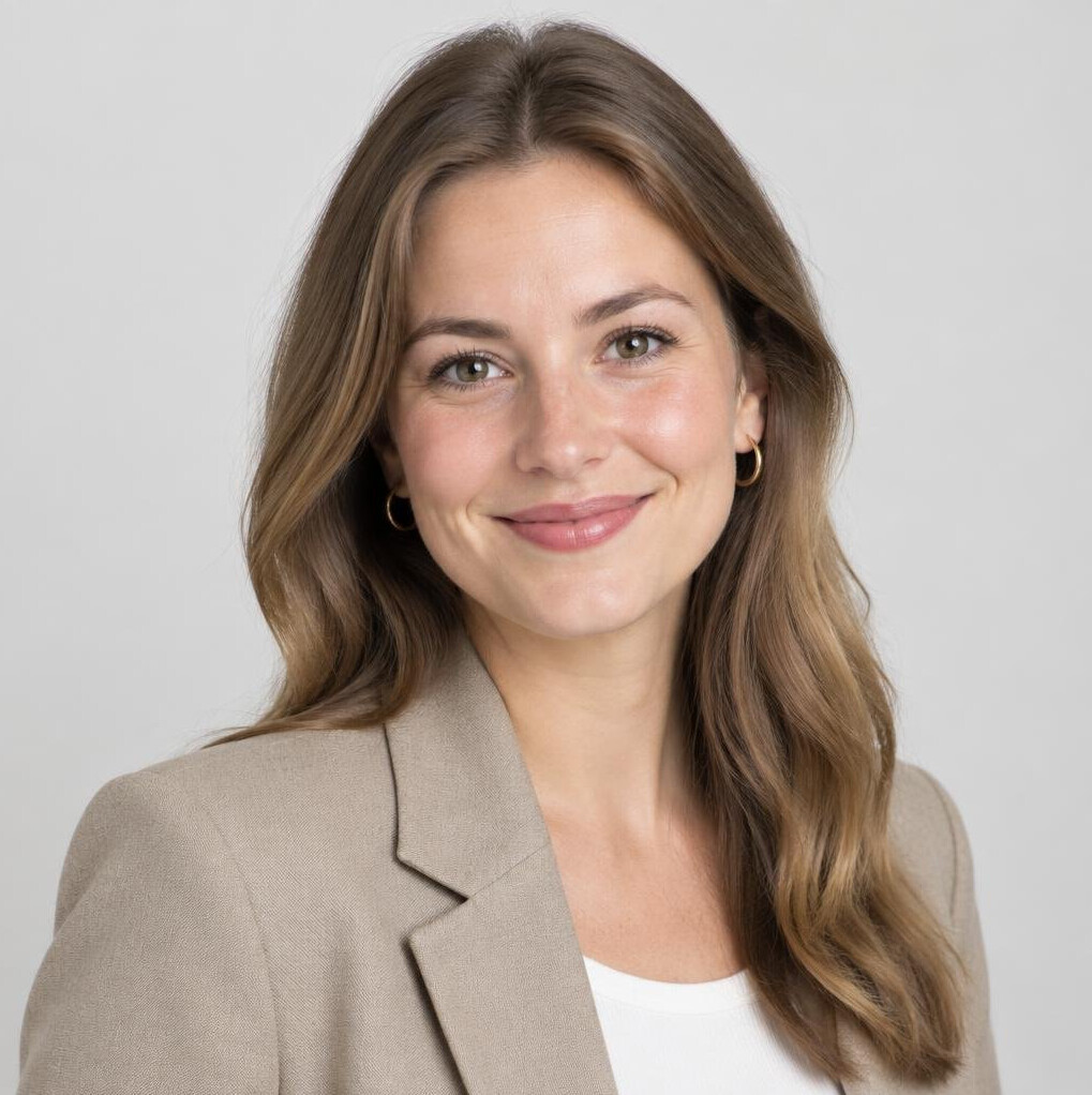 Studio portrait of a young professional woman smiling